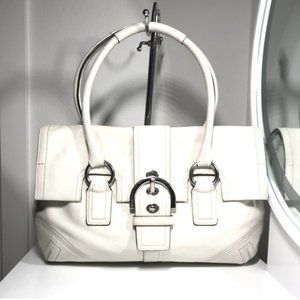 Coach Leather Shoulder Bag Tote Handbag